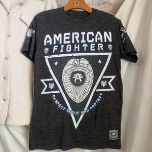 American Fighter by Buckle Heather Dark Gray T-shirt. Good used condition. Small